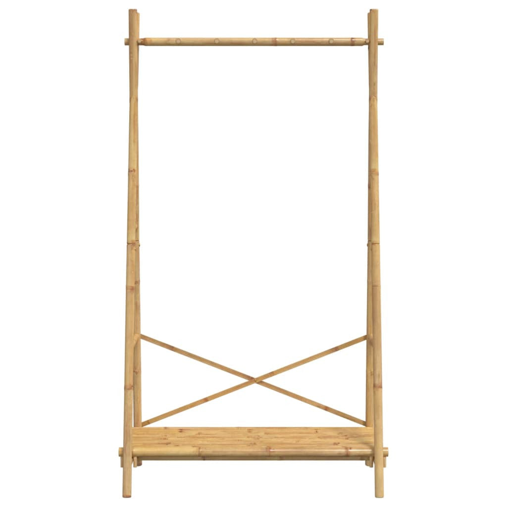 Klädställ med hylla 102x50x190 cm bambu