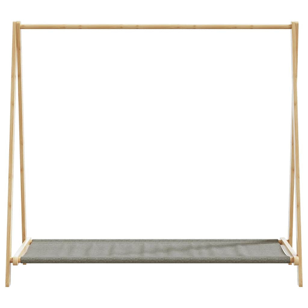 Klädställ med hyllor 106x34x102 cm bambu