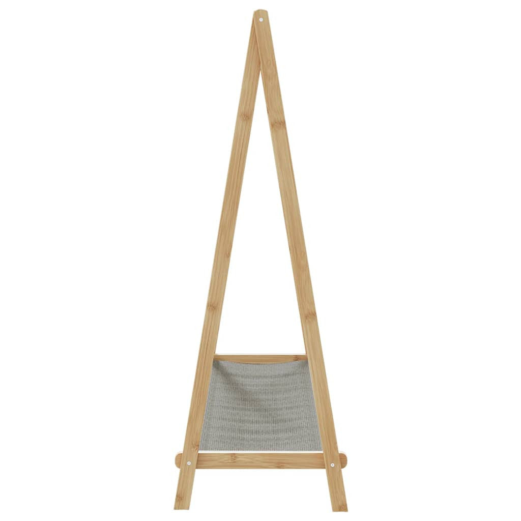 Klädställ med hyllor 106x34x102 cm bambu