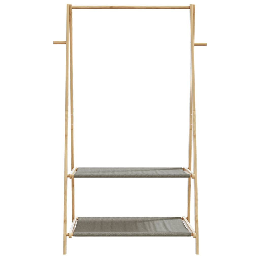 Klädställ med hyllor 96x45,5x150,5 cm bambu