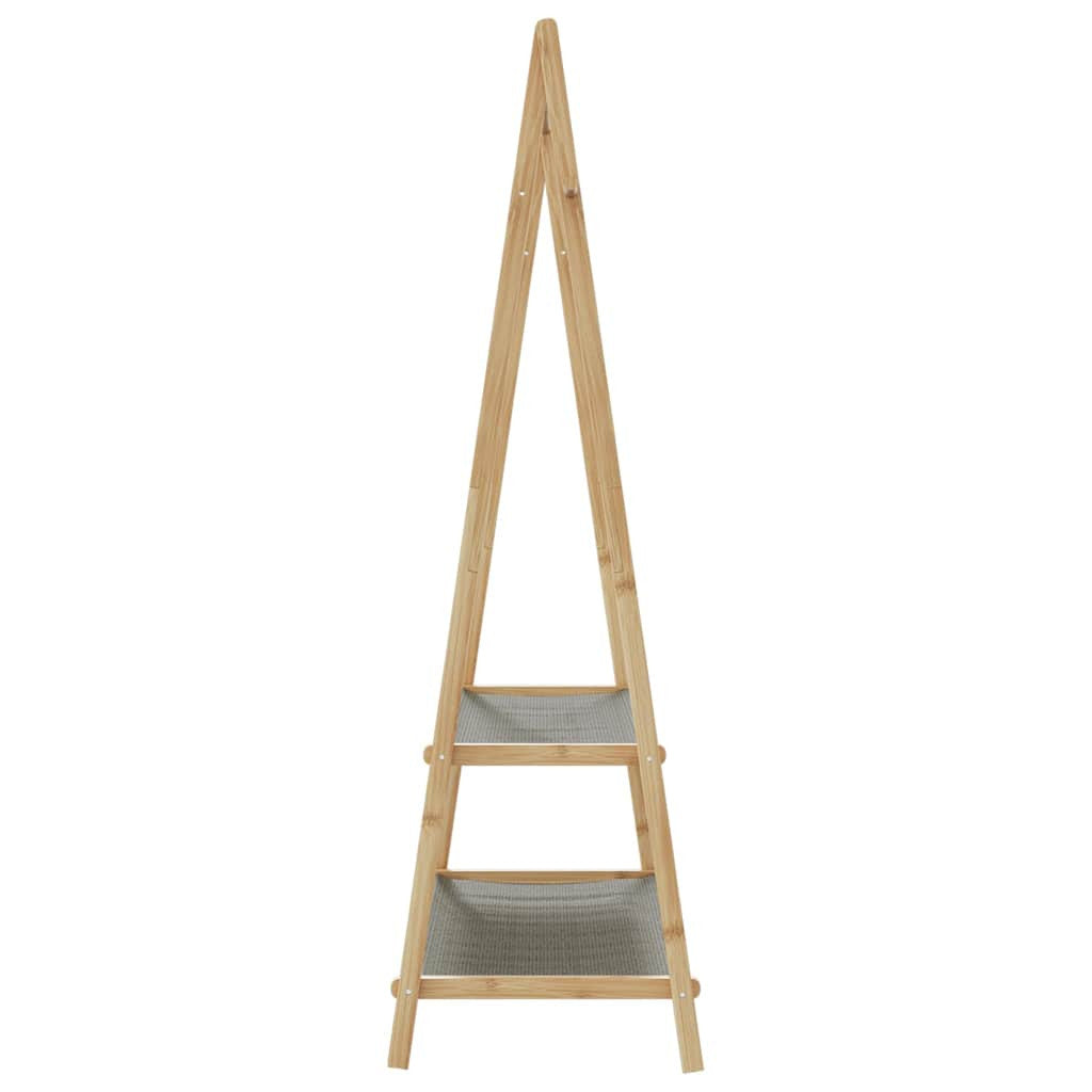 Klädställ med hyllor 96x45,5x150,5 cm bambu