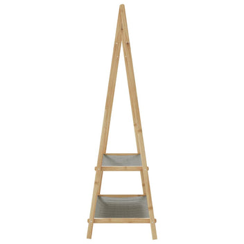 Klädställ med hyllor 96x45,5x150,5 cm bambu
