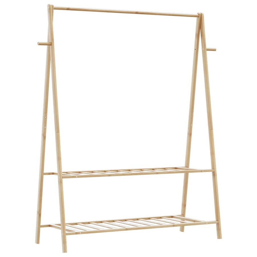 Vaateteline hyllyillä 132x45,5x150,5 cm Bambu
