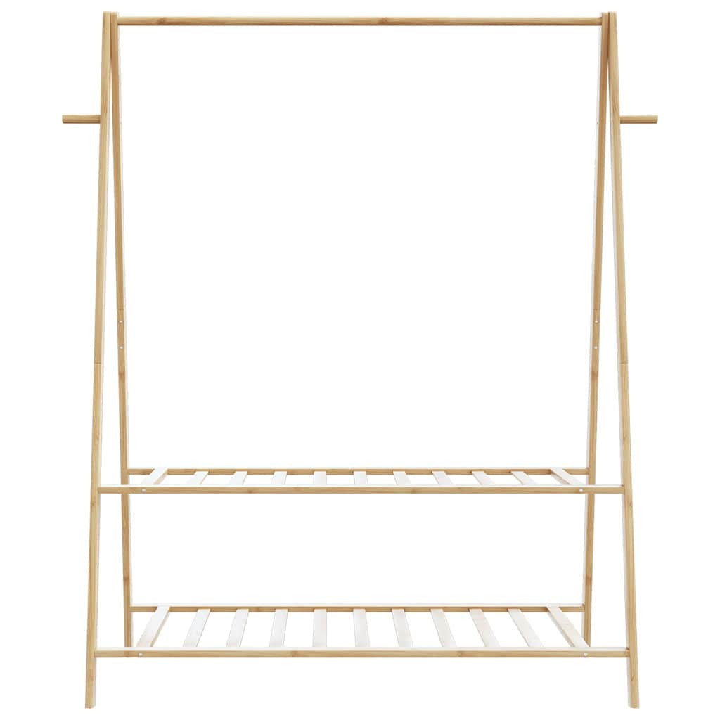 Vaateteline hyllyillä 132x45,5x150,5 cm Bambu