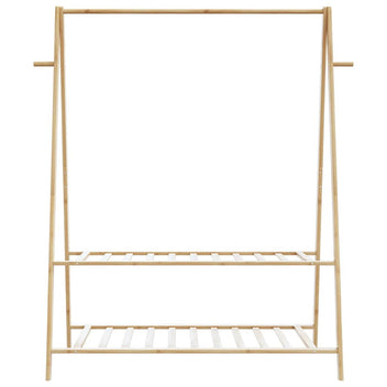 Vaateteline hyllyillä 132x45,5x150,5 cm Bambu