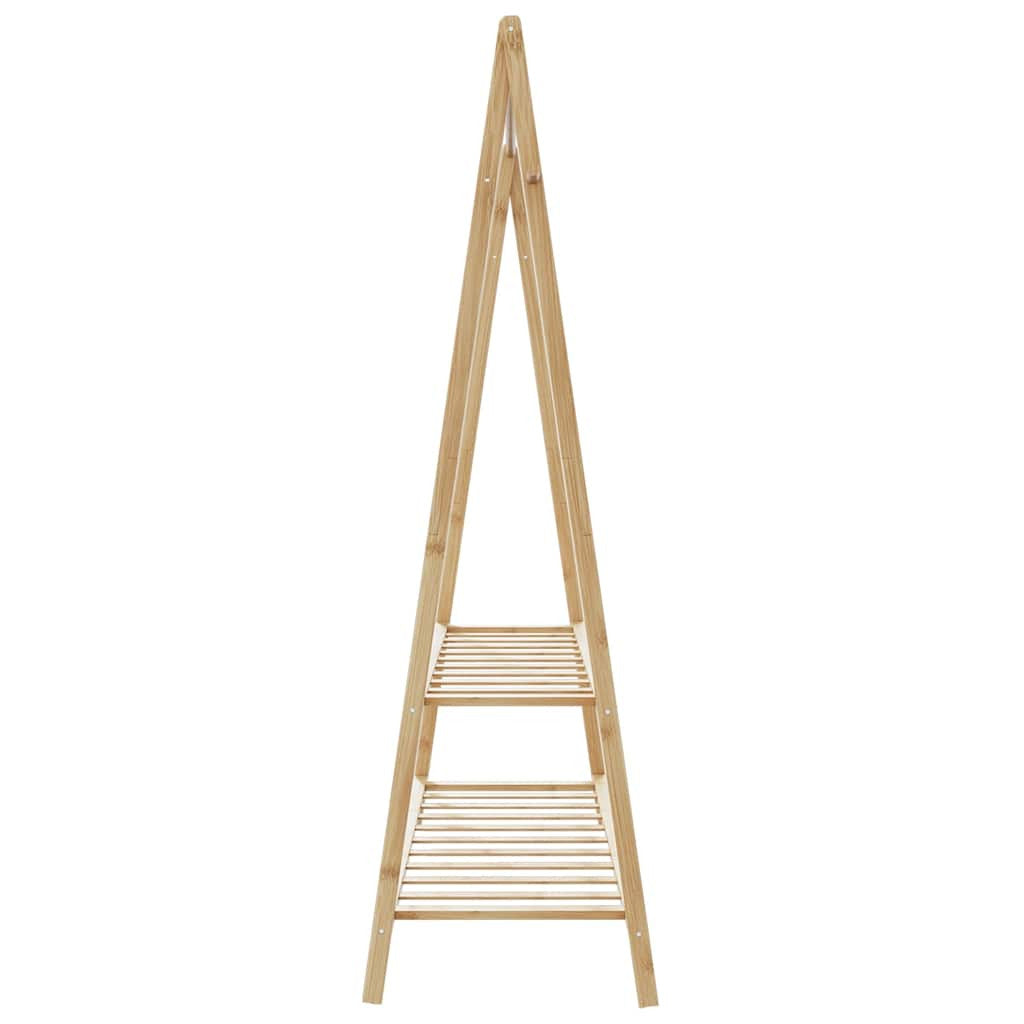 Vaateteline hyllyillä 132x45,5x150,5 cm Bambu