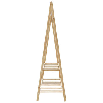 Vaateteline hyllyillä 132x45,5x150,5 cm Bambu