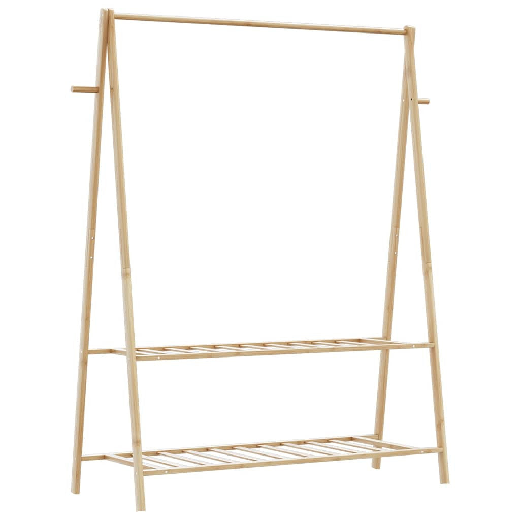 Vaateteline hyllyillä 132x45,5x150,5 cm Bambu