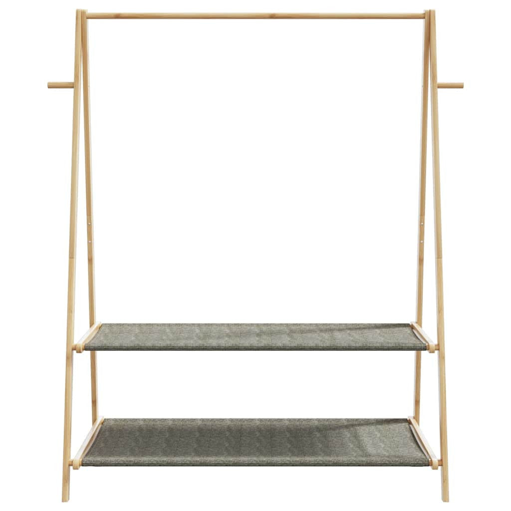 Klädställ med hyllor 132x45,5x150,5 cm Bambu