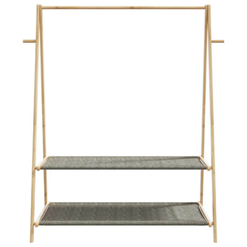 Klädställ med hyllor 132x45,5x150,5 cm Bambu