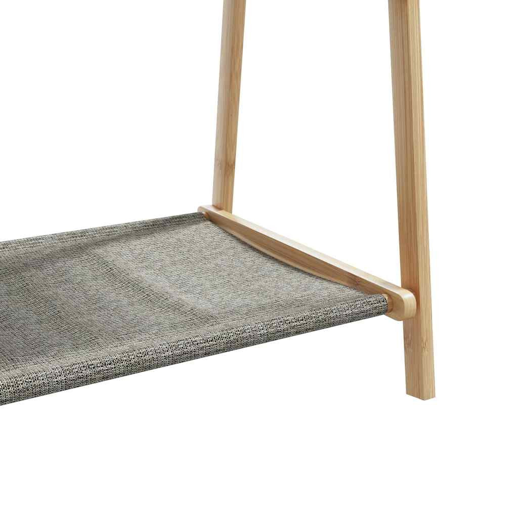 Klädställ med hyllor 132x45,5x150,5 cm Bambu