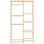 Vaateteline hyllyillä 100x50x184,5 cm Bambu