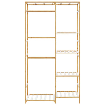 Klädställning med hyllor 100x50x184,5 cm Bambu