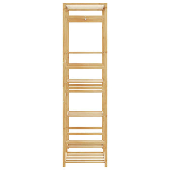 Klädställning med hyllor 100x50x184,5 cm Bambu