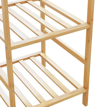 Klädställning med hyllor 100x50x184,5 cm Bambu