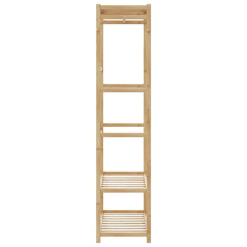 Klädställ med hyllor 80x40x175 cm Bambu