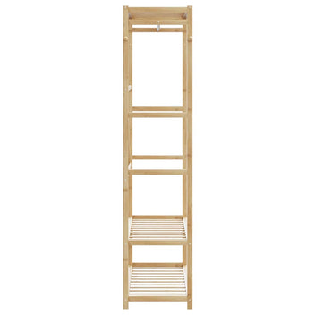 Klädställ med hyllor 110x40x175 cm Bambu