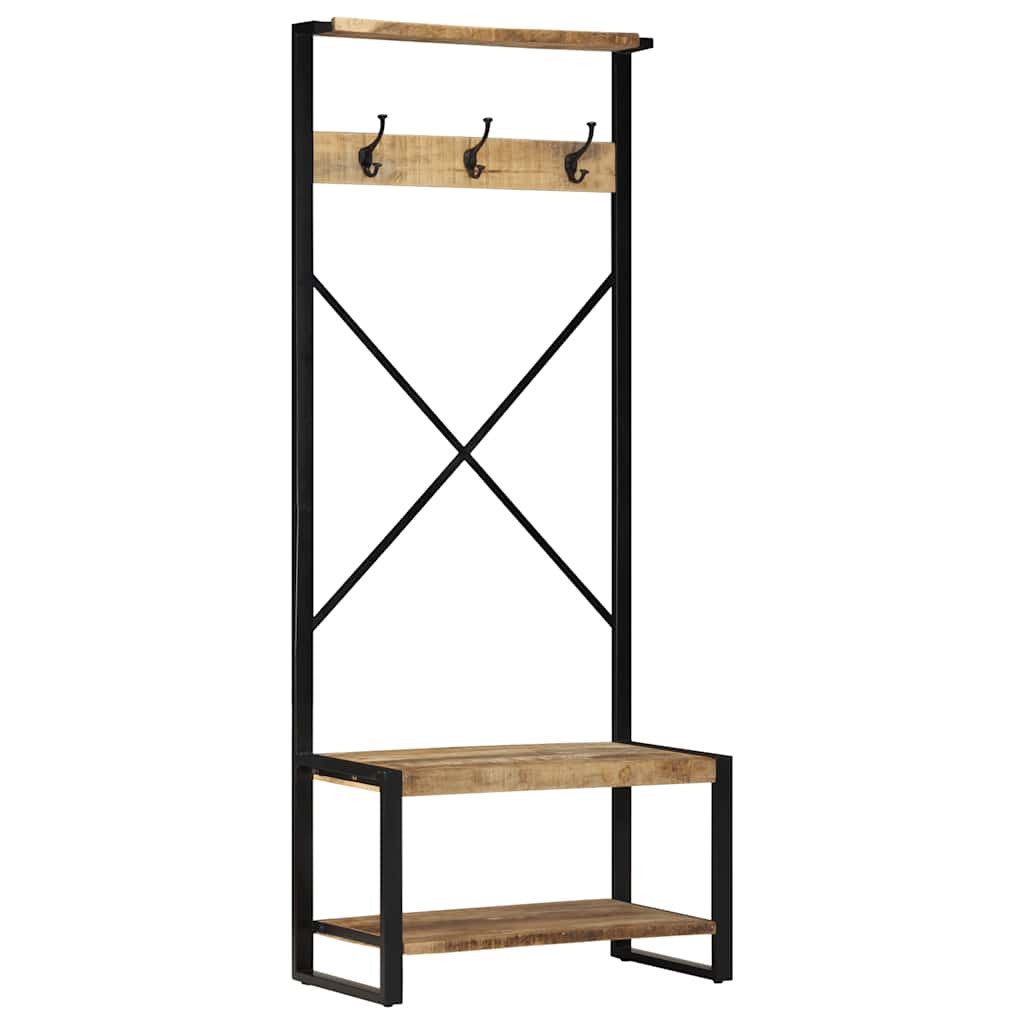 Klädställ 80x40x190 cm Massivt mangoträ