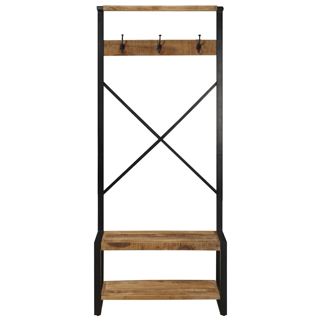 Klädställ 80x40x190 cm Massivt mangoträ