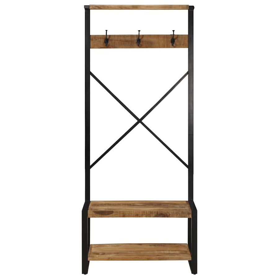 Klädställ 80x40x190 cm Massivt mangoträ