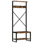 Vaateteline Monivärinen 80x40x190 cm Massiivipuu kierrätetty