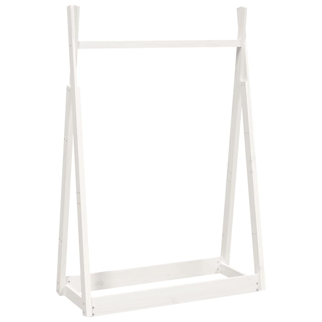 Vaateteline valkoinen 100x45x150 cm täysi mänty