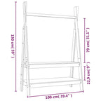 Vaateteline 100x45,5x150 cm täysi mänty