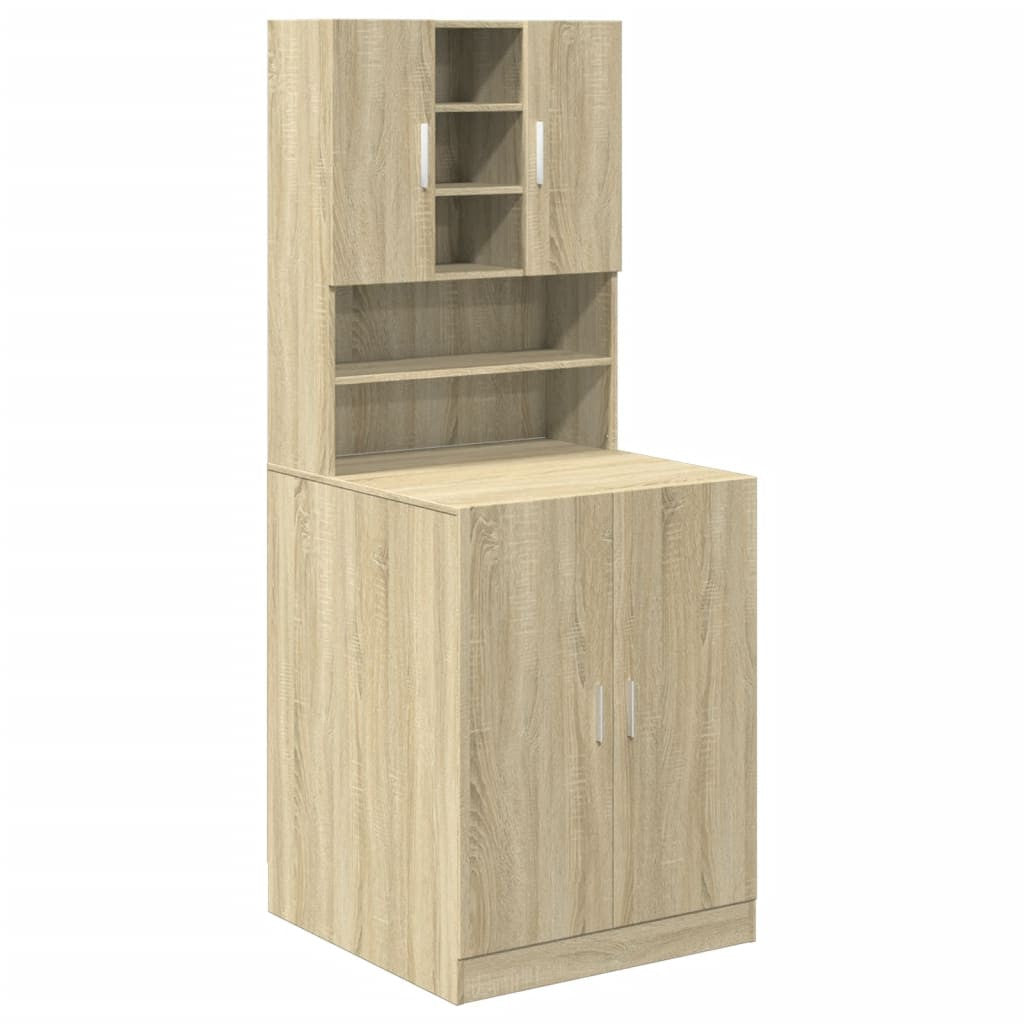 Pesukonekaapit 2 kpl Sonoma-tammi tekninen puu