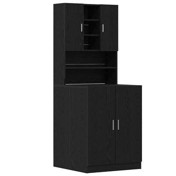 Pesukonetorni 2 kpl Musta tammi 70.5 x 71.5 x 181.5 cm