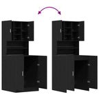 Pesukonetorni 2 kpl Musta tammi 70.5 x 71.5 x 181.5 cm