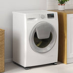 Pesukoneen jalusta 2 pcs Musta 72 x 5 x 4.5 cm Teräs