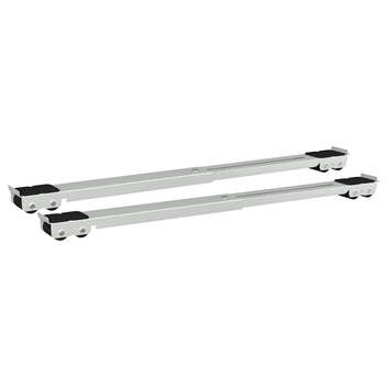 Pesukoneen jalusta 2 pcs Hopea 72 x 5 x 4.5 cm Teräs