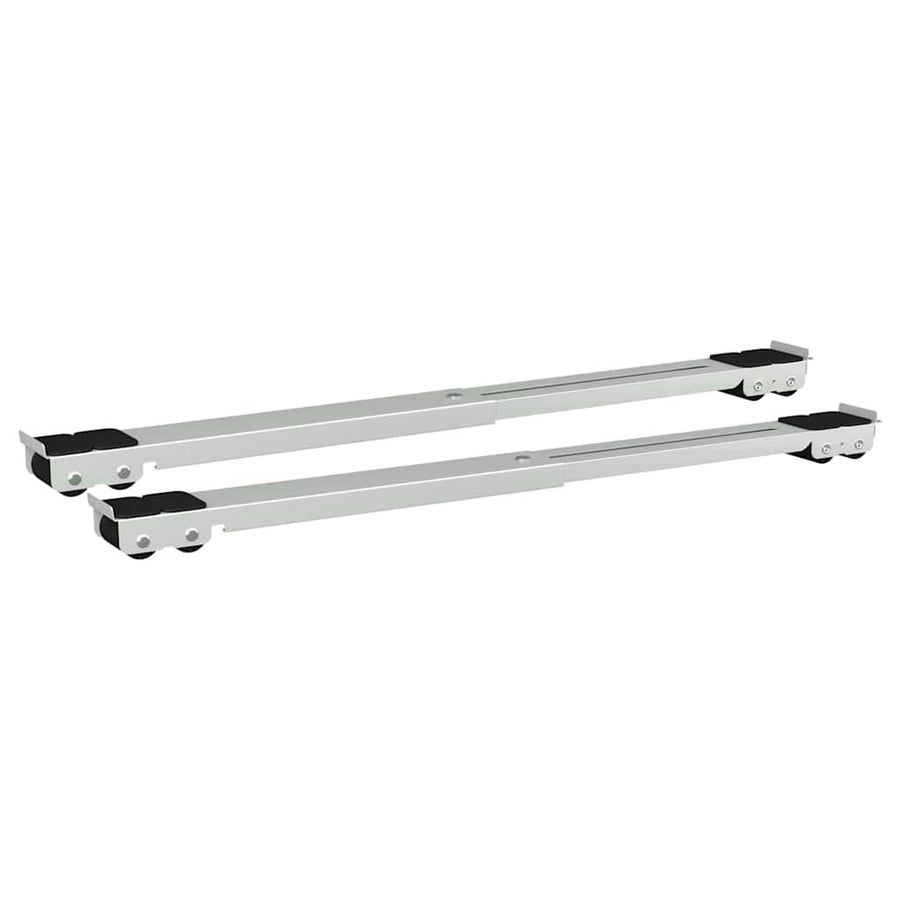 Pesukoneen jalusta 2 pcs Hopea 72 x 5 x 4.5 cm Teräs