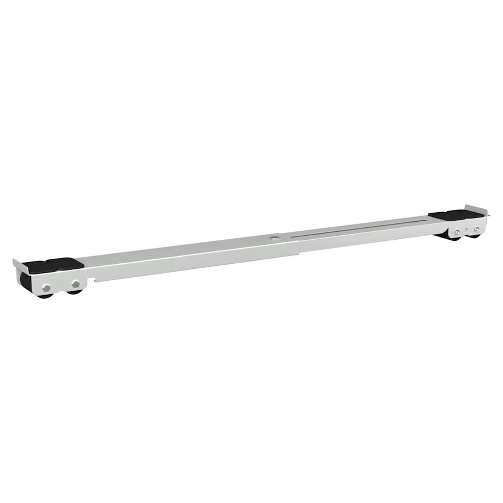 Pesukoneen jalusta 2 pcs Hopea 72 x 5 x 4.5 cm Teräs