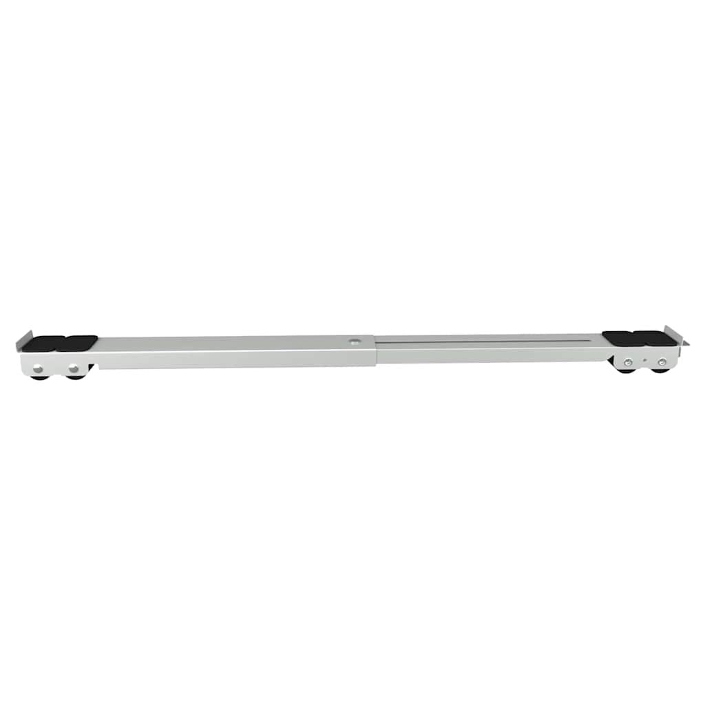 Pesukoneen jalusta 2 pcs Hopea 72 x 5 x 4.5 cm Teräs