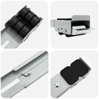 Pesukoneen jalusta 2 pcs Hopea 72 x 5 x 4.5 cm Teräs