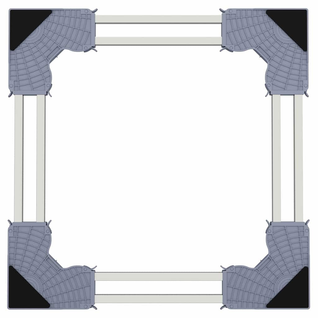 Pesukoneen Tukijalka Harmaa 67 x 67 x 12 cm Metalli