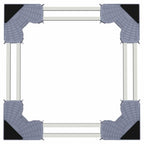 Pesukoneen Tukijalka Harmaa 67 x 67 x 12 cm Metalli