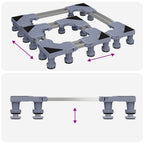 Pesukoneen Tukijalka Harmaa 67 x 67 x 12 cm Metalli
