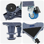 Pesukoneen jalusta Harmaa 66 x 66 x 12 cm Metalli