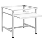 Pesukoneen korokejalusta vetohyllyllä valkoinen