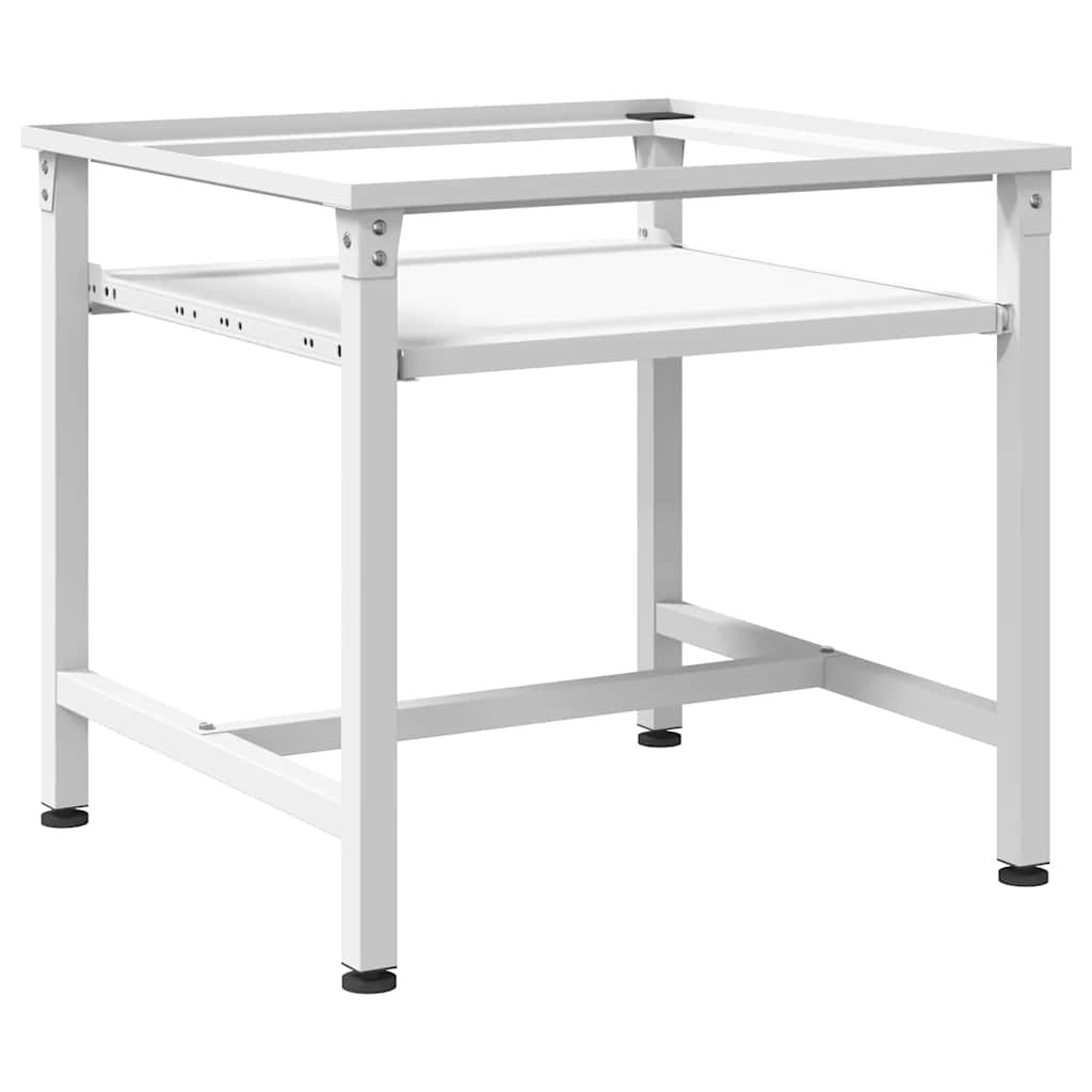 Pesukoneen korokejalusta vetohyllyllä valkoinen