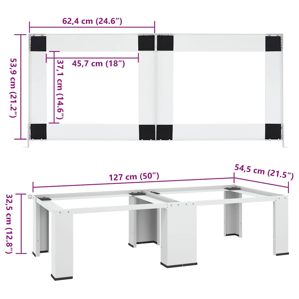 Hög plattform för tvättmaskin och torktumlare, vit