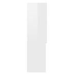 Pesukonekaappi korkeakiilto valkoinen 70,5x25,5x90 cm