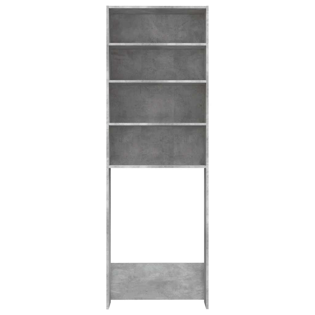 Tvättmaskinskåp, betonggrå, 64x24x190 cm
