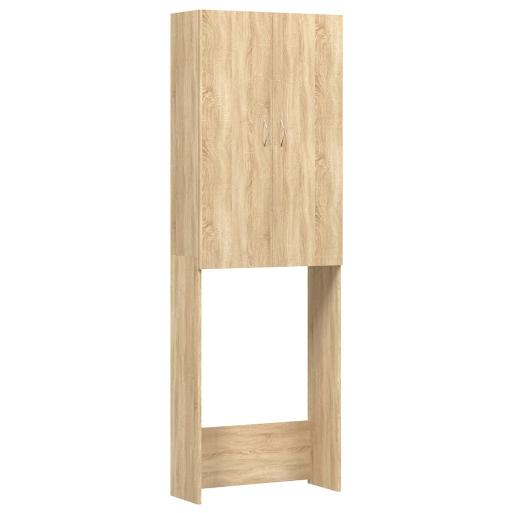 Tvättmaskinskåp Sonoma ek 64x25,5x190 cm