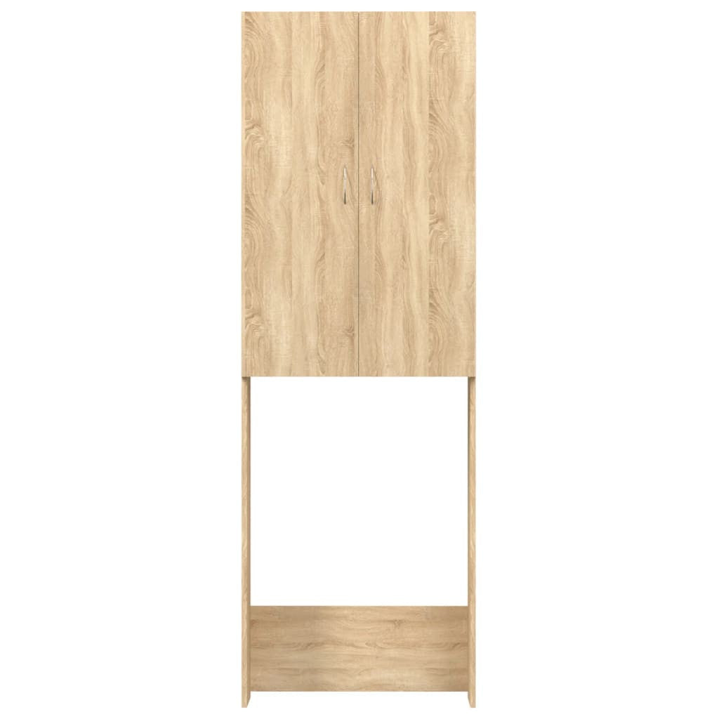 Tvättmaskinskåp Sonoma ek 64x25,5x190 cm