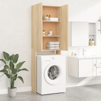 Tvättmaskinskåp Sonoma ek 64x25,5x190 cm