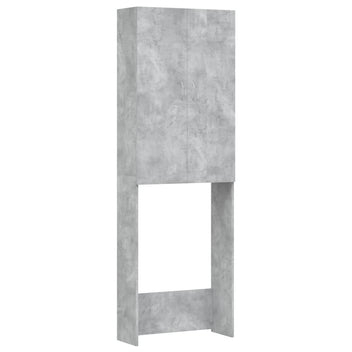 Tvättmaskinsskåp, betonggrå, 64x25,5x190 cm