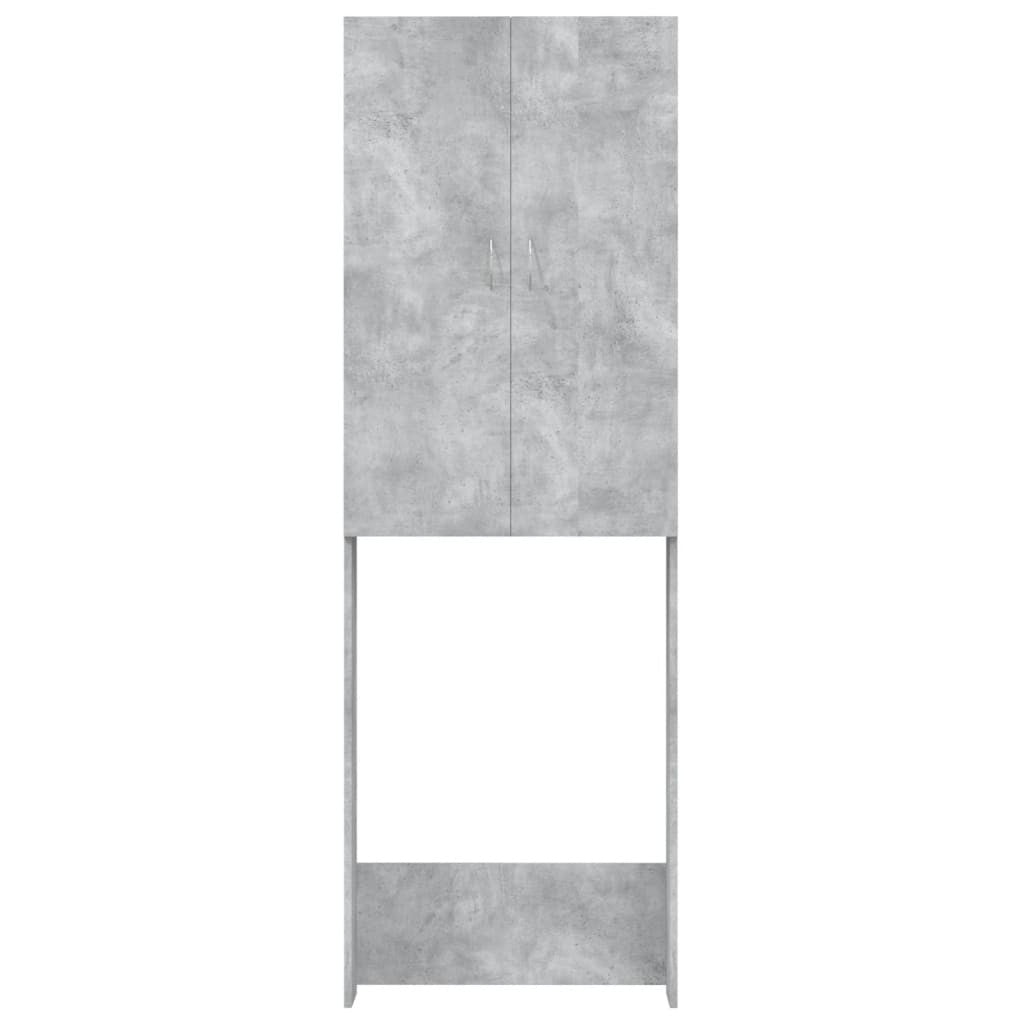 Tvättmaskinsskåp, betonggrå, 64x25,5x190 cm